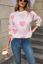 Load image into Gallery viewer, Angel Wings Heart Round Neck Long Sleeve Sweater
