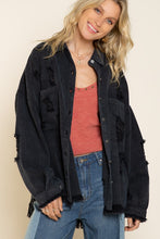 Load image into Gallery viewer, Fringe Distressed Oversized Jacket
