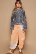Load image into Gallery viewer, POL Floral Patchwork Round Neck Knit Top
