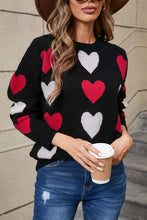 Load image into Gallery viewer, Angel Wings Heart Round Neck Long Sleeve Sweater
