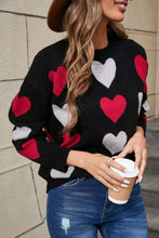 Load image into Gallery viewer, Angel Wings Heart Round Neck Long Sleeve Sweater
