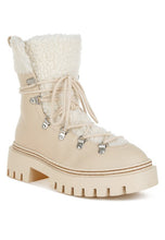 Load image into Gallery viewer, Omul Fleece &amp; Faux Leather Boots
