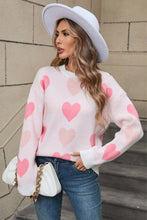 Load image into Gallery viewer, Angel Wings Heart Round Neck Long Sleeve Sweater
