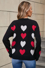 Load image into Gallery viewer, Angel Wings Heart Round Neck Long Sleeve Sweater
