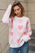 Load image into Gallery viewer, Angel Wings Heart Round Neck Long Sleeve Sweater
