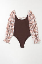 Load image into Gallery viewer, Scoop Neck Printed Flounce Sleeve Bodysuit
