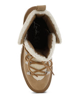 Load image into Gallery viewer, Omul Fleece &amp; Faux Leather Boots
