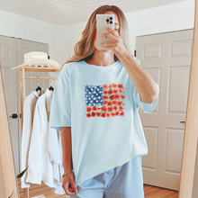 Load image into Gallery viewer, Floral Flag Graphic Tee
