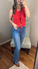 Load image into Gallery viewer, Red Crush Tie Sweater Vest
