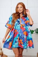 Load image into Gallery viewer, Mother Nature&#39;s Recipes Collared Dress in Blue

