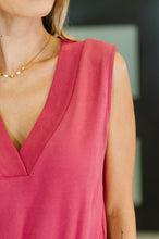 Load image into Gallery viewer, Sleeveless V-Neck Romper in Rose
