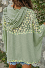 Load image into Gallery viewer, Peace Patch Batwing Sleeve Hooded Blouse
