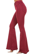 Load image into Gallery viewer, Bell Bottom Jean in Wine- Inseam 32
