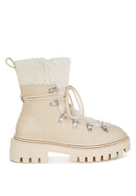 Load image into Gallery viewer, Omul Fleece &amp; Faux Leather Boots
