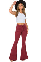 Load image into Gallery viewer, Bell Bottom Jean in Wine- Inseam 32
